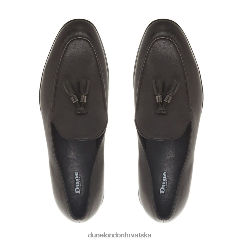 muškarci mokasina s detaljima s resicama Dune London H2BDNP872 Perth crno