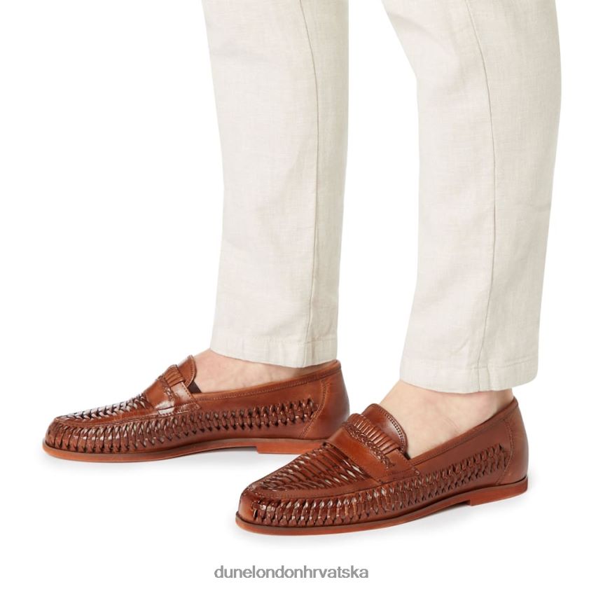 muškarci mokasinke od pletene kože širokog kroja Dune London H2BDNP886 Brighton Roc preplanuli ten