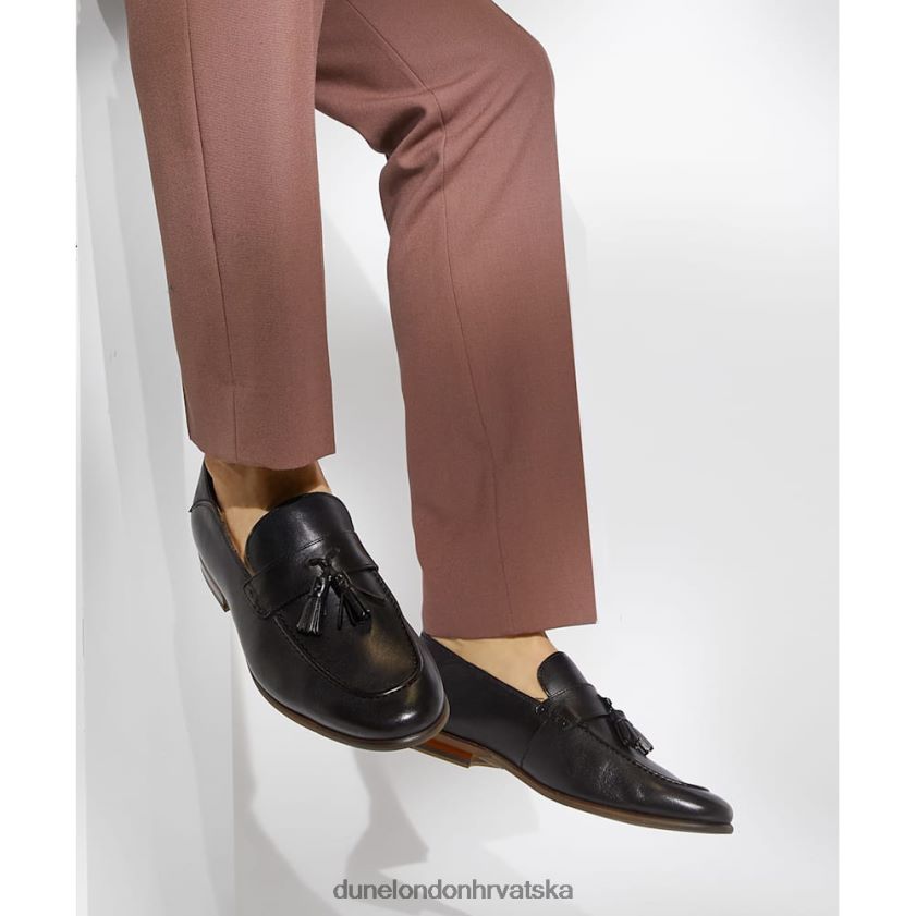 muškarci mokasinke s kožnim resicama Dune London H2BDNP733 podrška crno