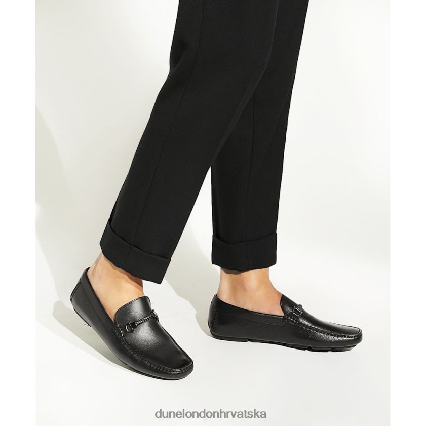 muškarci driver mokasine s tkanim rubom Dune London H2BDNP683 svjetionici crno