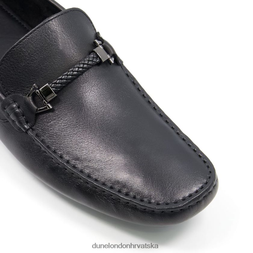 muškarci driver mokasine s tkanim rubom Dune London H2BDNP683 svjetionici crno