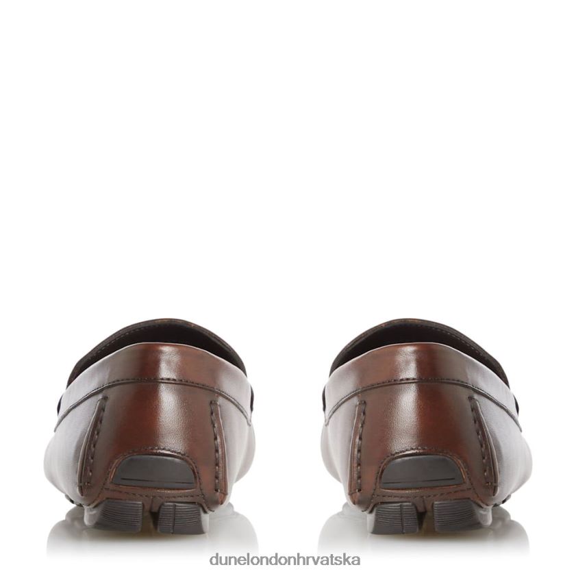 muškarci driver mokasine s tkanim rubom Dune London H2BDNP751 svjetionici tamno smeđa
