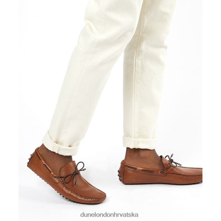 muškarci kožne cipele za vozača Dune London H2BDNP679 vezan preplanuli ten