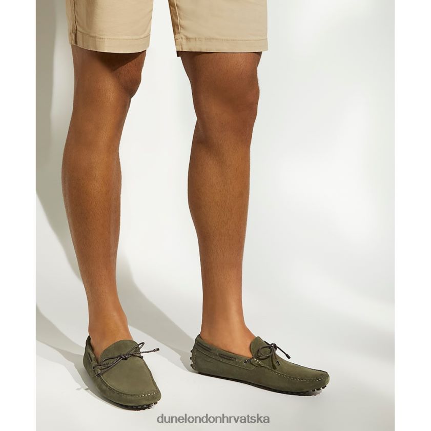 muškarci kožne cipele za vozača Dune London H2BDNP779 vezan kaki