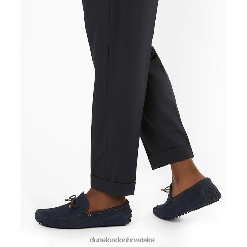 muškarci kožne cipele za vozača Dune London H2BDNP860 vezan tamna mornarica