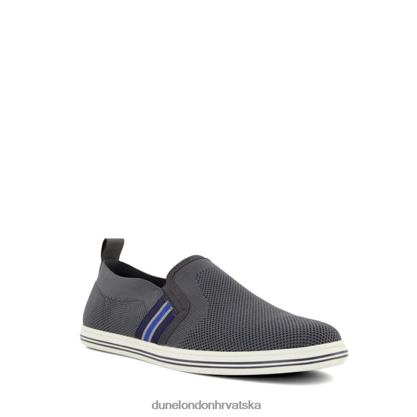 muškarci ležerne cipele s prugastim detaljima Dune London H2BDNP783 šire siva