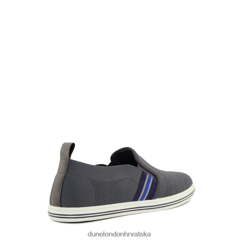 muškarci ležerne cipele s prugastim detaljima Dune London H2BDNP783 šire siva