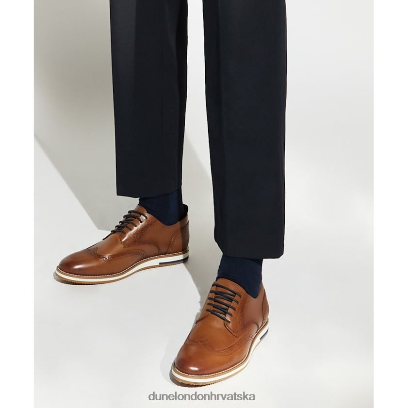 muškarci ležerne kožne brogove Dune London H2BDNP842 čekinjast preplanuli ten