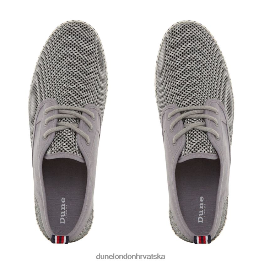 muškarci mrežaste espadrile na vezanje Dune London H2BDNP865 bljesak siva