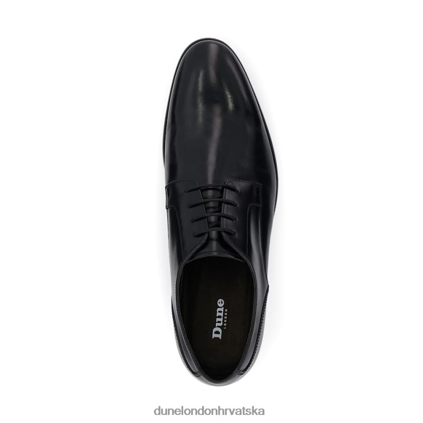 muškarci elegantne kožne cipele na vezanje Dune London H2BDNP684 Southwark crno