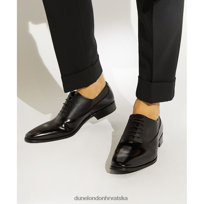 muškarci kožne oksfordice na vezanje Dune London H2BDNP843 selah crno