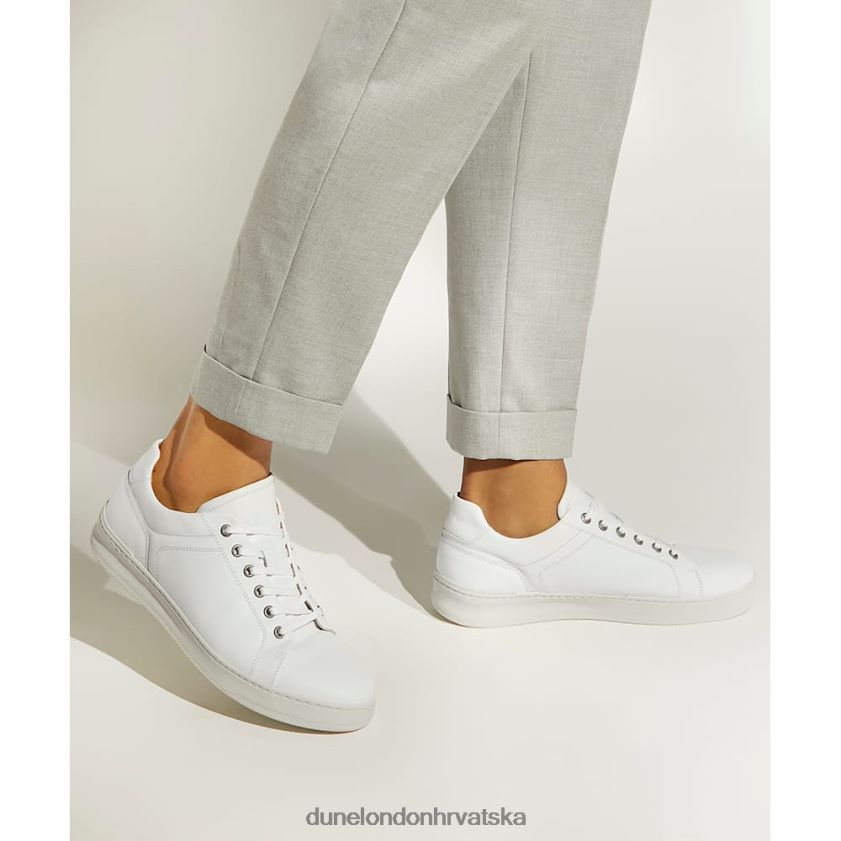 muškarci kožne tenisice na vezanje Dune London H2BDNP680 toledo bijela