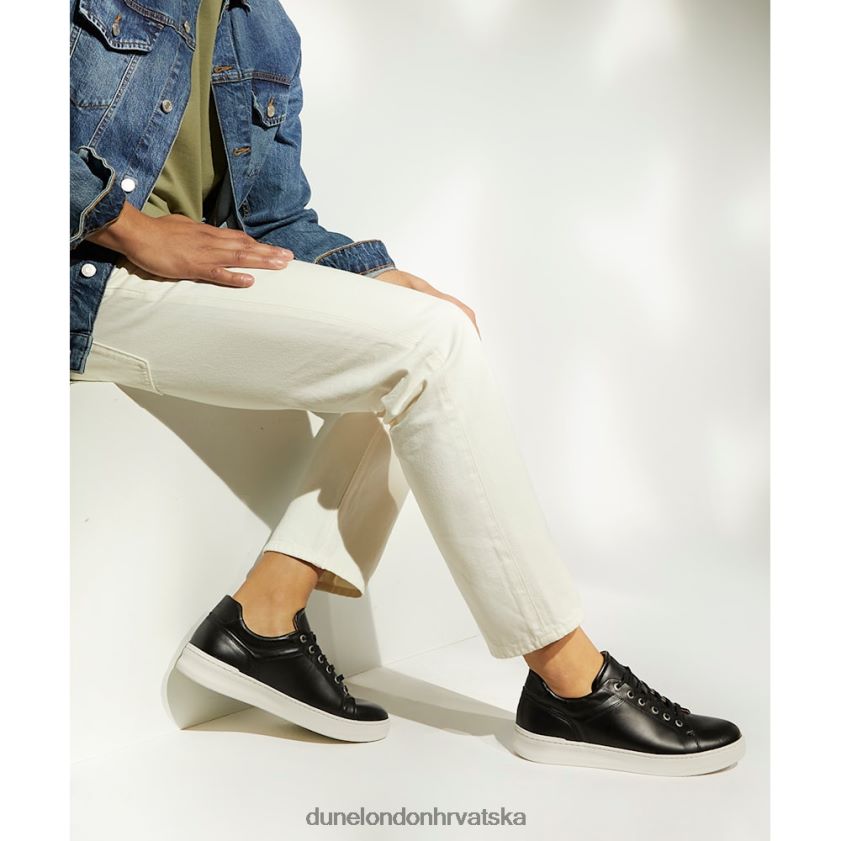 muškarci kožne tenisice na vezanje Dune London H2BDNP819 toledo crno