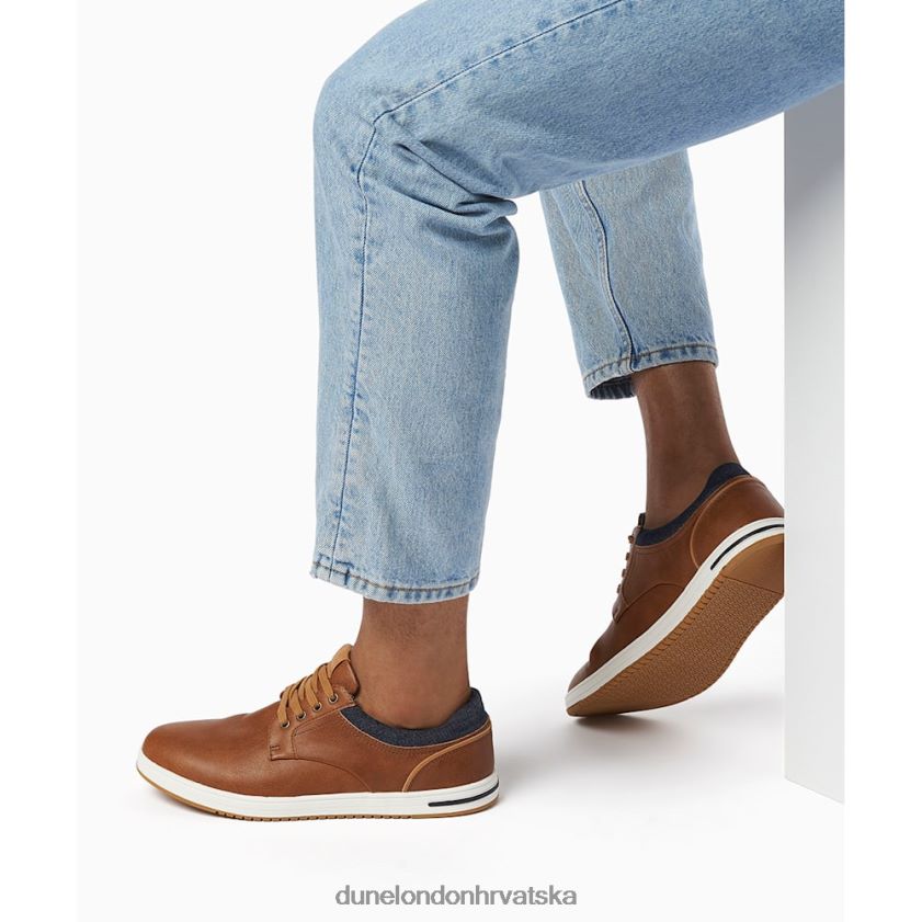 muškarci teksturirane tenisice na vezanje Dune London H2BDNP747 putovanje preplanuli ten