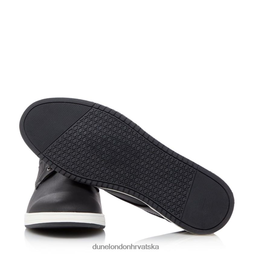 muškarci teksturirane tenisice na vezanje Dune London H2BDNP754 putovanje crno
