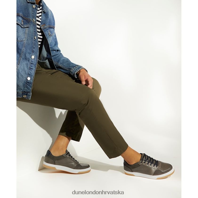 muškarci tenisice na vezanje Dune London H2BDNP775 torin siva