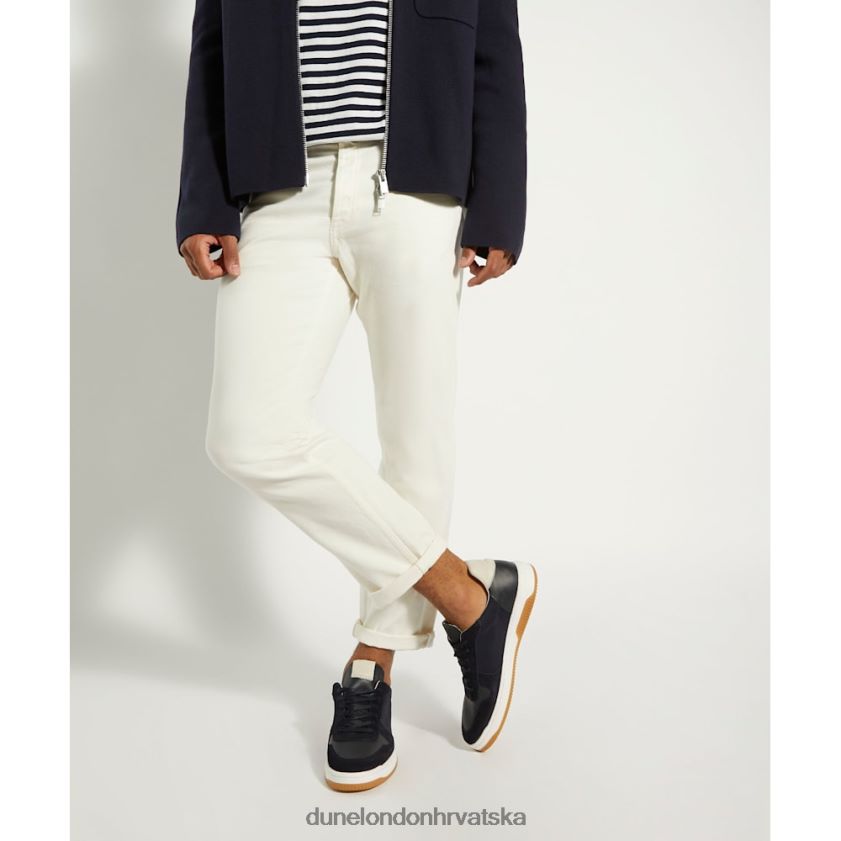 muškarci tenisice na vezanje od brušene kože Dune London H2BDNP798 timon mornarica