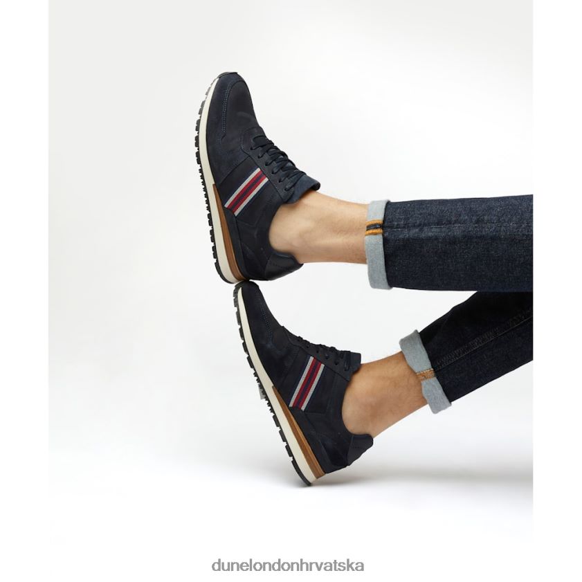 muškarci tenisice na vezanje s prugama sa strane Dune London H2BDNP828 truro mornarica