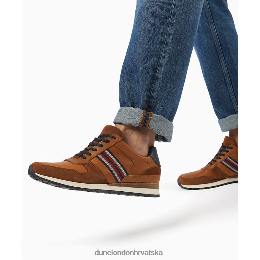 muškarci tenisice na vezanje s prugama sa strane Dune London H2BDNP845 truro preplanuli ten