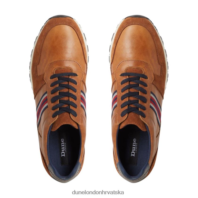 muškarci tenisice na vezanje s prugama sa strane Dune London H2BDNP845 truro preplanuli ten
