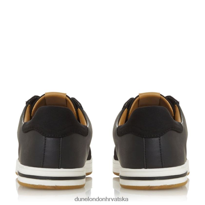 muškarci tenisice na vezanje sa širokim bočnim prugama Dune London H2BDNP826 istina crno