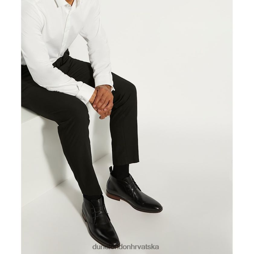 muškarci pametne chukka čizme na vezanje Dune London H2BDNP816 marvinn crno