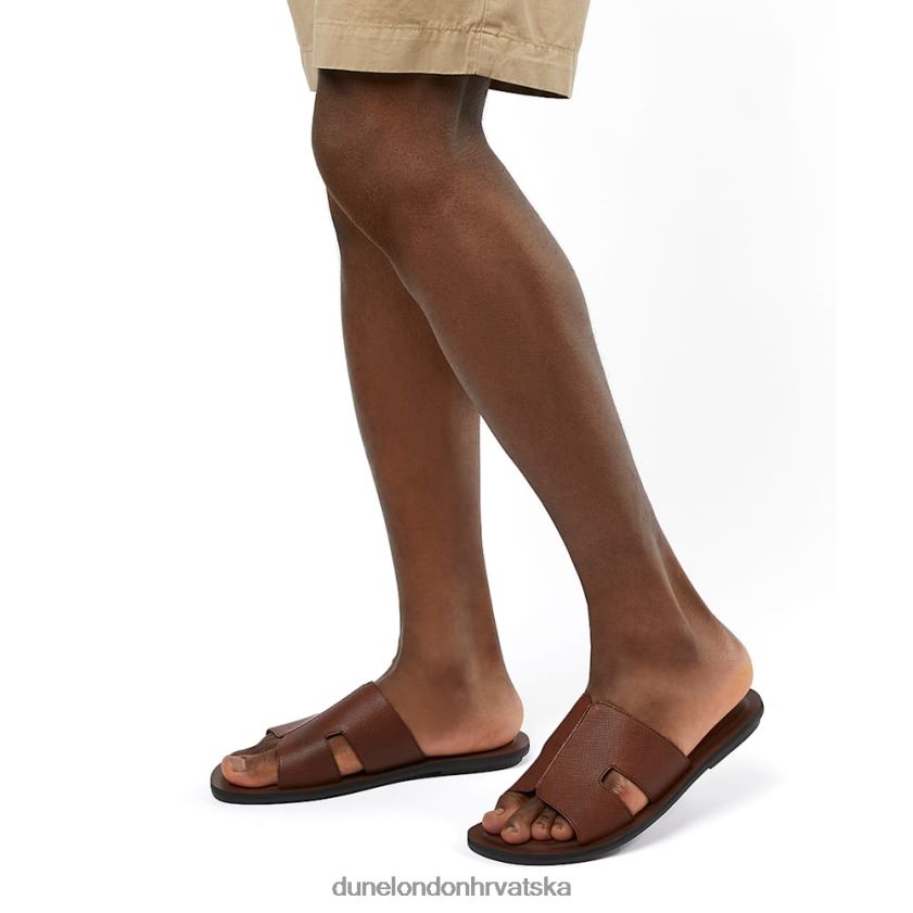 muškarci kožne sandale Dune London H2BDNP811 tamjan preplanuli ten