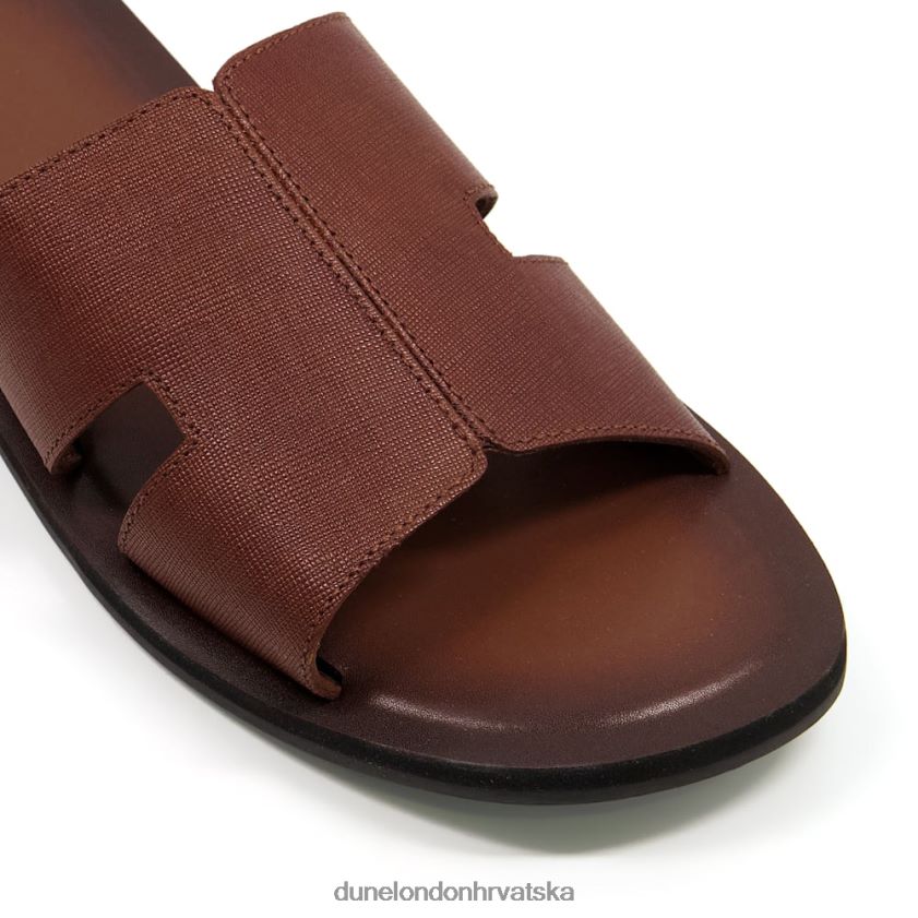 muškarci kožne sandale Dune London H2BDNP811 tamjan preplanuli ten