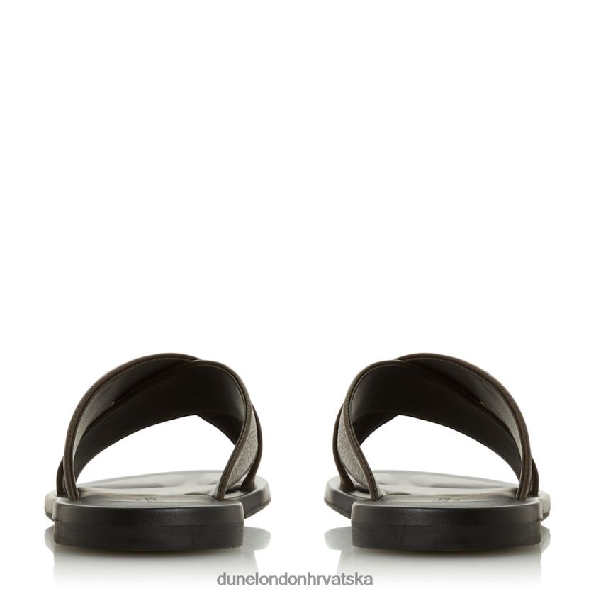 muškarci sandale na slip-on Dune London H2BDNP759 franci smeđa