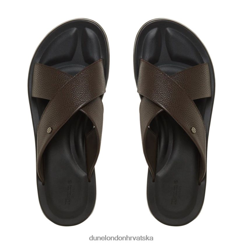 muškarci sandale na slip-on Dune London H2BDNP759 franci smeđa