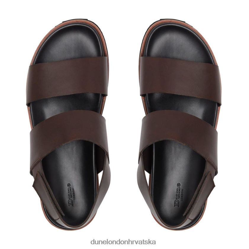 muškarci utilitarne sandale s remenom Dune London H2BDNP813 idda smeđa