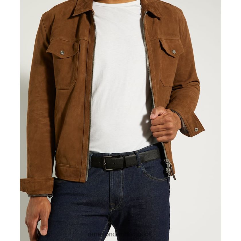 muškarci dvostruki kožni remen Dune London H2BDNP856 opras preplanuli ten