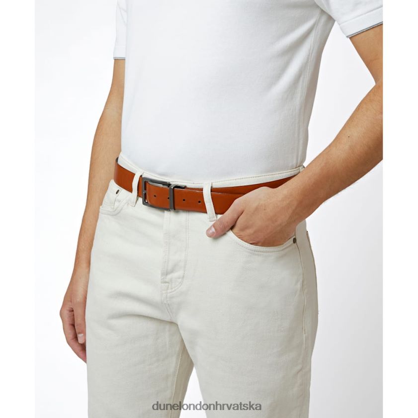 muškarci dvostruki kožni remen Dune London H2BDNP857 opra preplanuli ten
