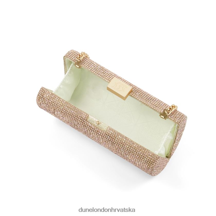 žene dijamantna clutch torbica Dune London H2BDNP310 bryannies ružičasto zlatno