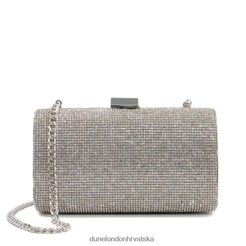 žene dijamantna clutch torbica Dune London H2BDNP353 bryannies srebro