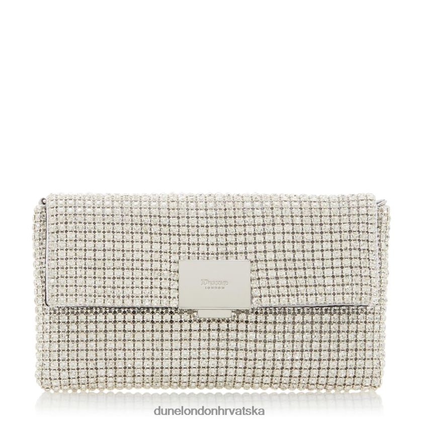 žene dijamantom ukrašena clutch torbica Dune London H2BDNP423 evanderr srebro