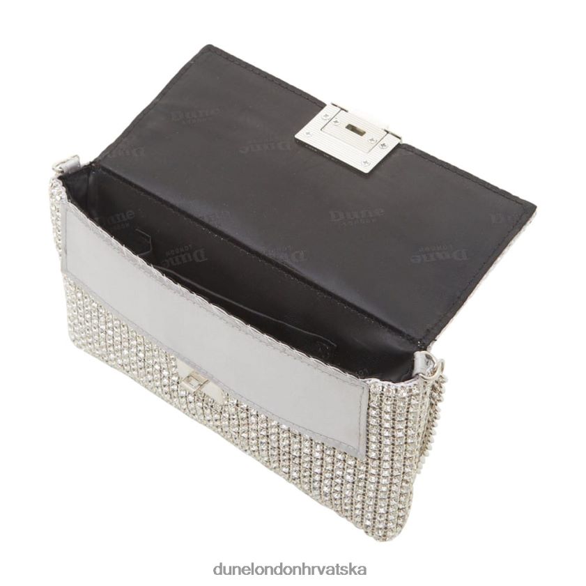 žene dijamantom ukrašena clutch torbica Dune London H2BDNP423 evanderr srebro