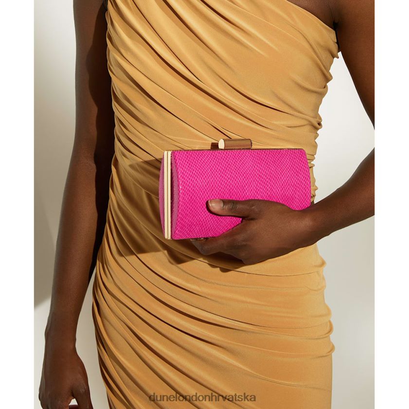 žene urezana kopča box clutch Dune London H2BDNP231 belleview ružičasta