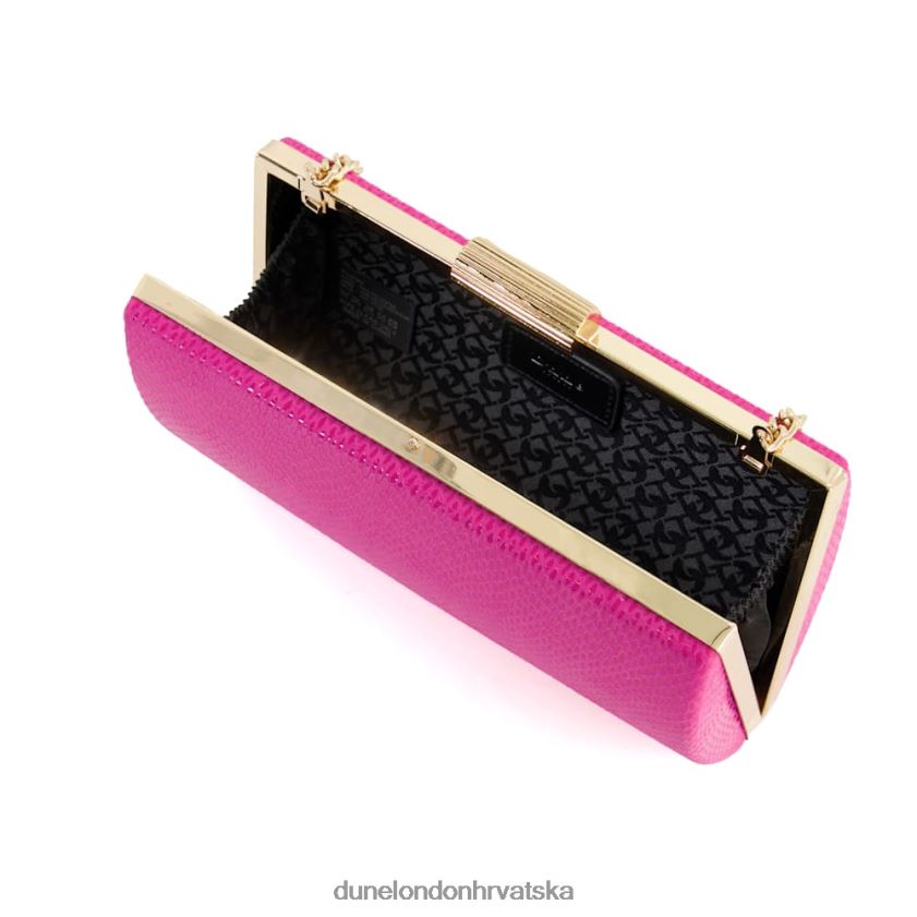 žene urezana kopča box clutch Dune London H2BDNP231 belleview ružičasta