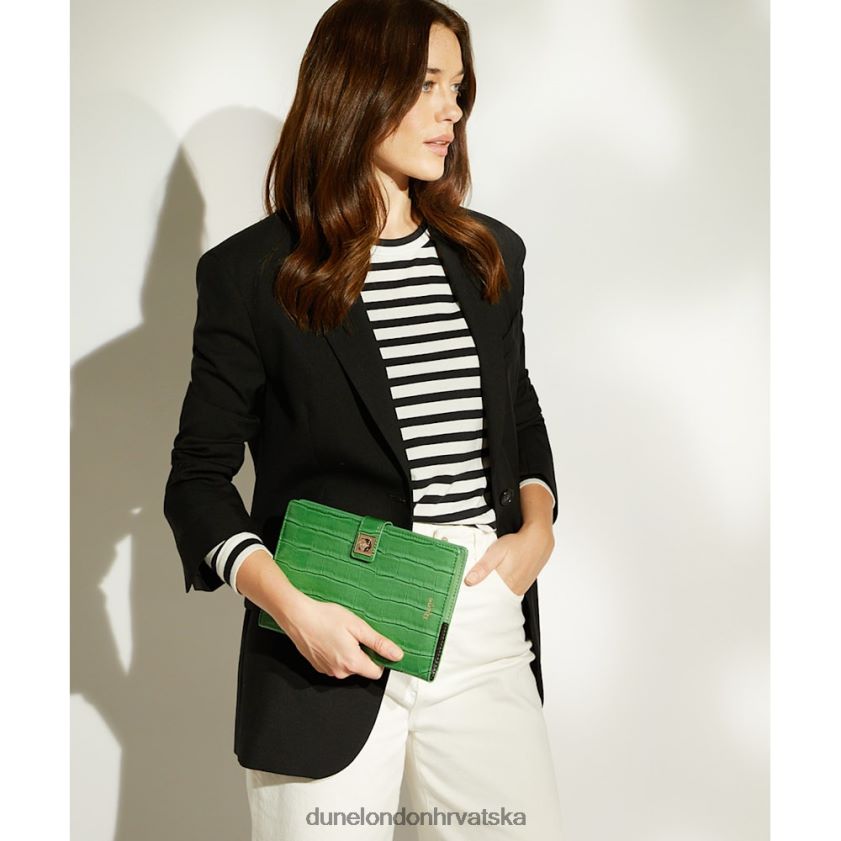 žene bilježnica a5 na zaključavanje Dune London H2BDNP240 potpisan zelena