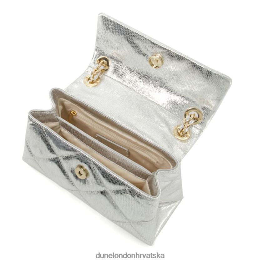 žene mala prošivena kožna torba Dune London H2BDNP27 vojvotkinja s srebro
