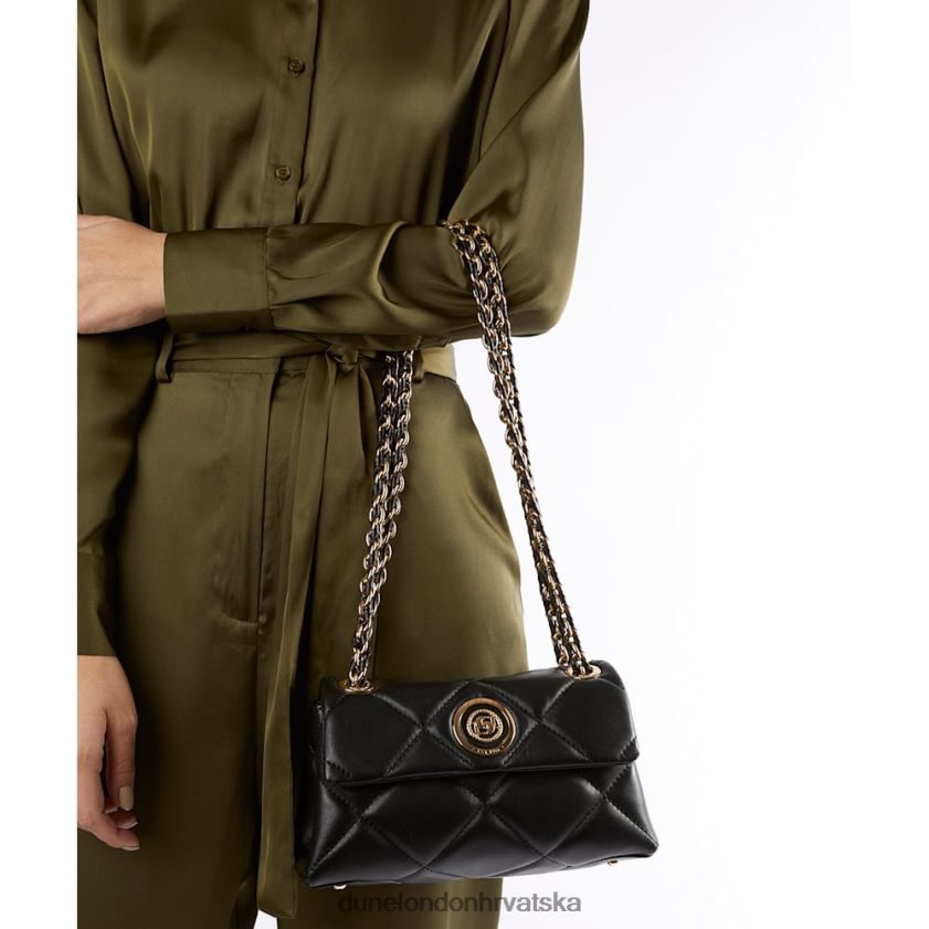 žene mala prošivena kožna torba Dune London H2BDNP342 vojvotkinja s crno