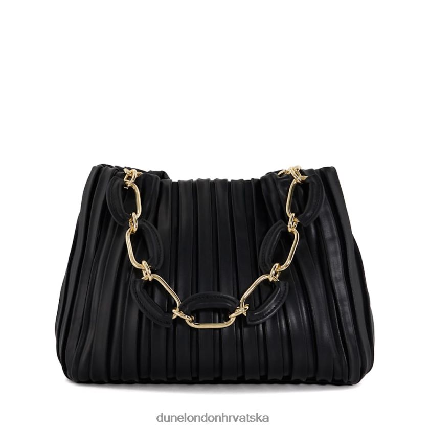 žene srednje nabrana torba s ručkom na lancu Dune London H2BDNP18 pastor crno