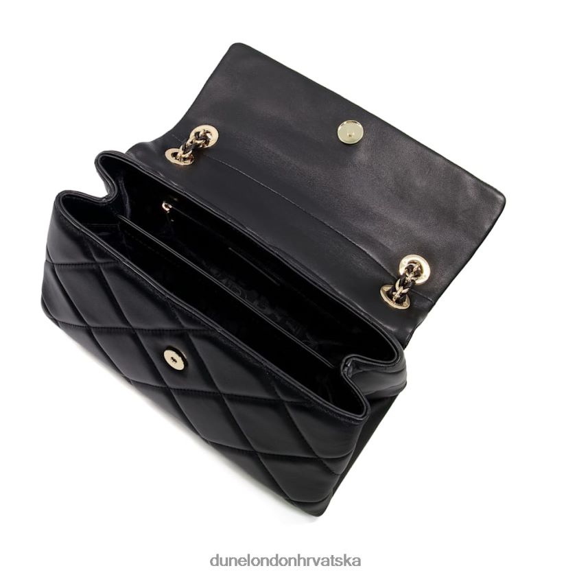 žene velika prošivena kožna torba Dune London H2BDNP10 vojvotkinja l crno