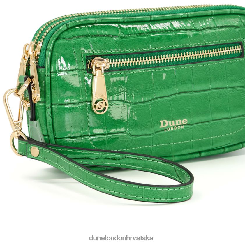 žene višenamjenska mikro torba s krokodilom Dune London H2BDNP204 sashas zelena