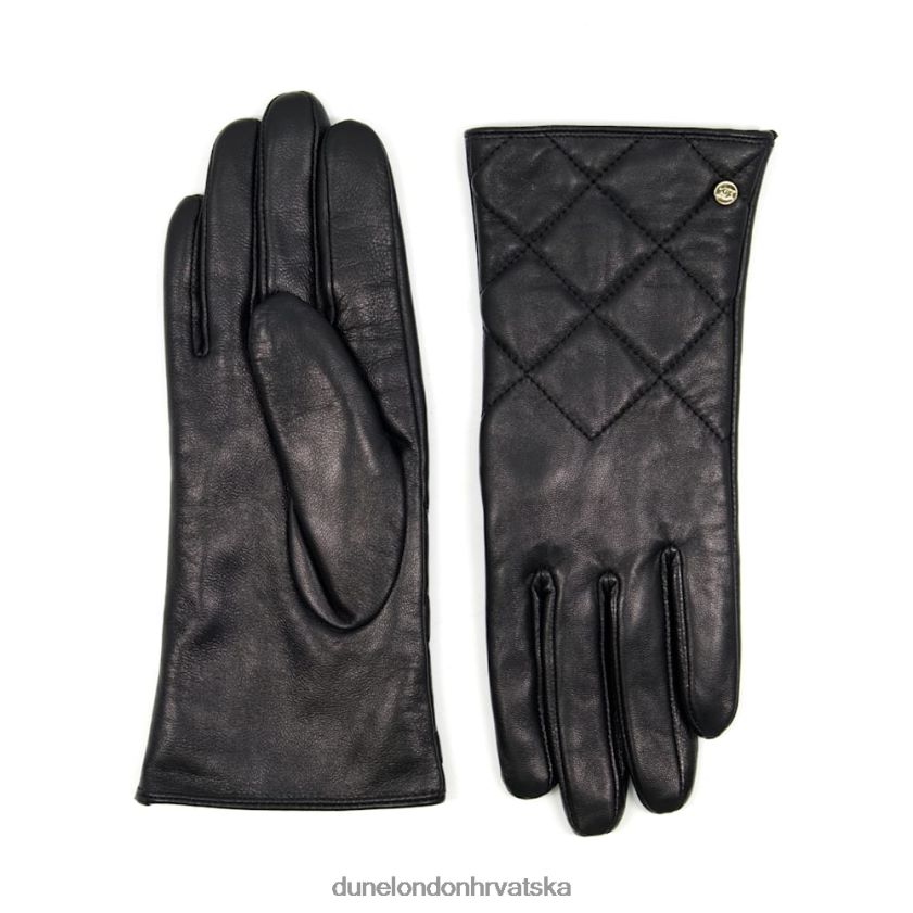 žene prošivene kožne rukavice Dune London H2BDNP281 inalla crno