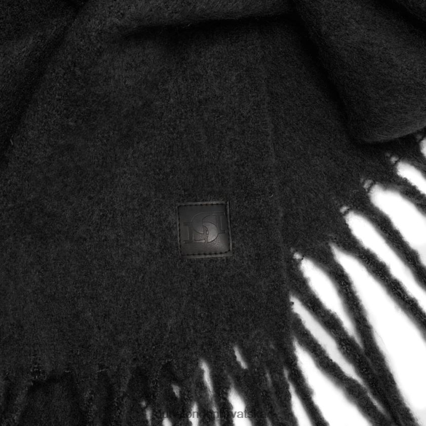 žene teksturirani dugi šal s resama Dune London H2BDNP295 lorissa crno