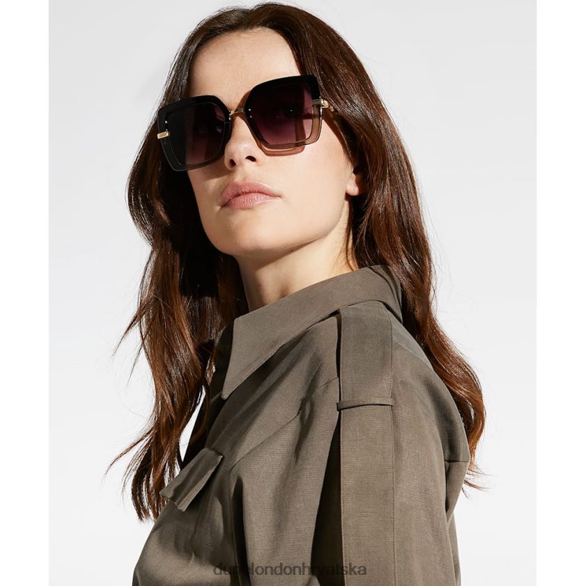 žene dvobojne predimenzionirane sunčane naočale Dune London H2BDNP97 ginjer crno
