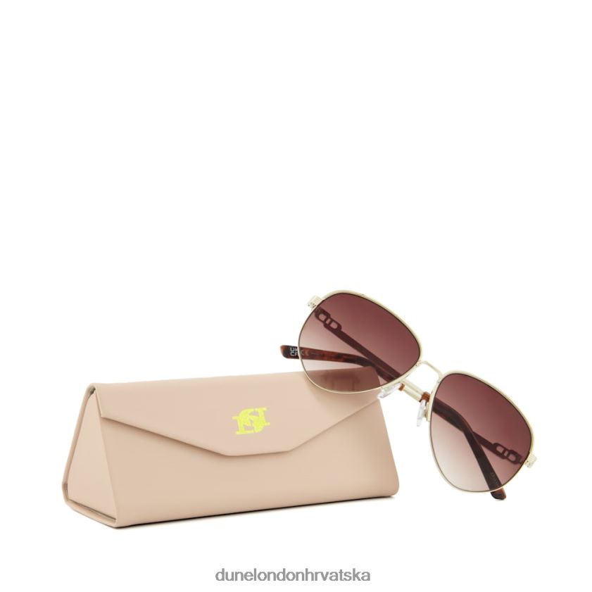 žene ovalne sunčane naočale s ukrasom od kornjačevine Dune London H2BDNP162 gravitacije zlato