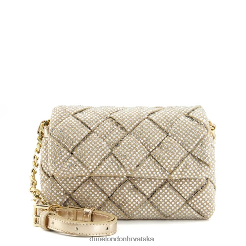 žene mala dijamantna tkana torba preko ramena Dune London H2BDNP181 dinidempsija ružičasto zlatno